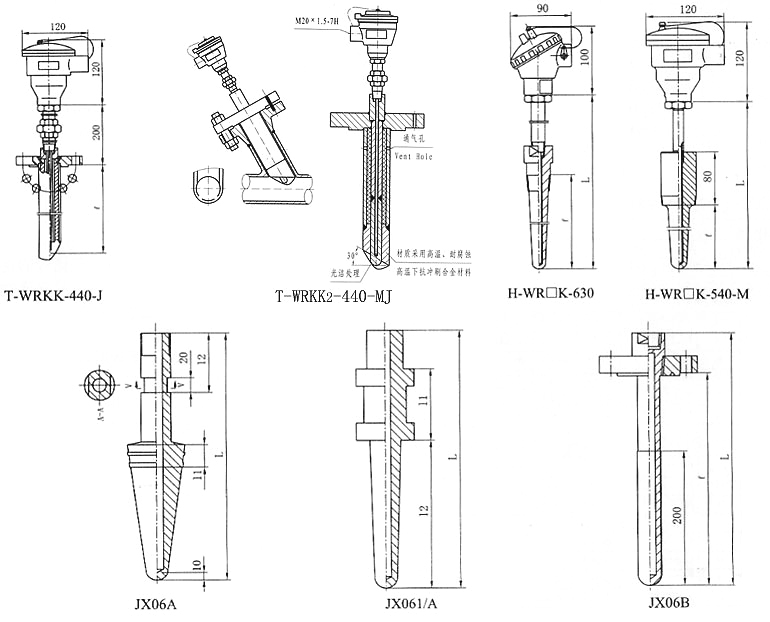 乙烯裂解爐熱電偶、保護套管