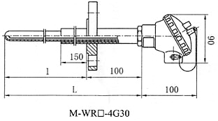 耐高溫熱電偶　M-WR□-4G30