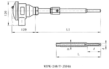 紡織、化纖部門(mén)專(zhuān)用隔爆鎧裝熱電阻、萬(wàn)向型雙金屬溫度計帶特制套管